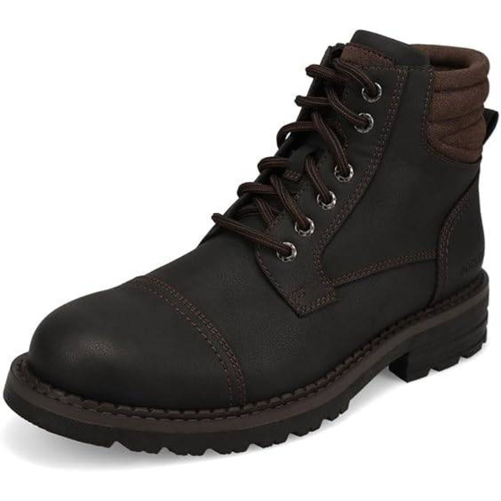 Dockers Mens Thomas Stain Defender Rugged Boots Black Size 10.5 M Cap Toe Zip